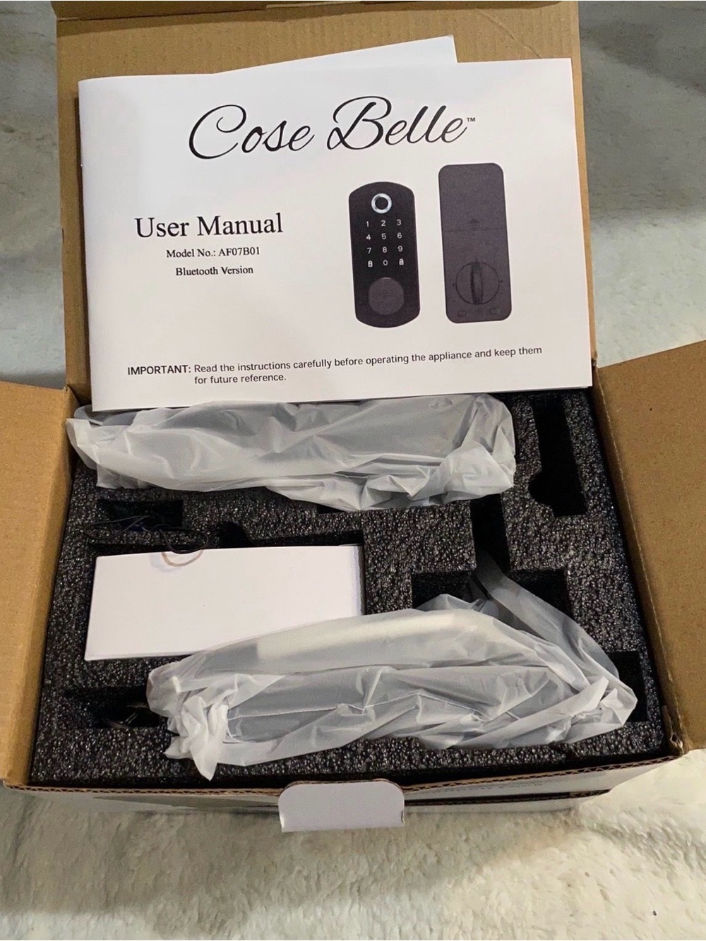 Bundle (2) Cose Belle Smart Deadbolt Lock Bluetooth Keyless Entry Touchscreen El